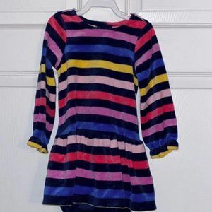 First Impressions Baby Girls Striped Velour Dress with Bloomers - NWT